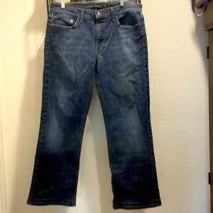 Joe’s Jeans “The Rebel” straight leg 5-pkt jeans. Chilton wash. Slight feather.